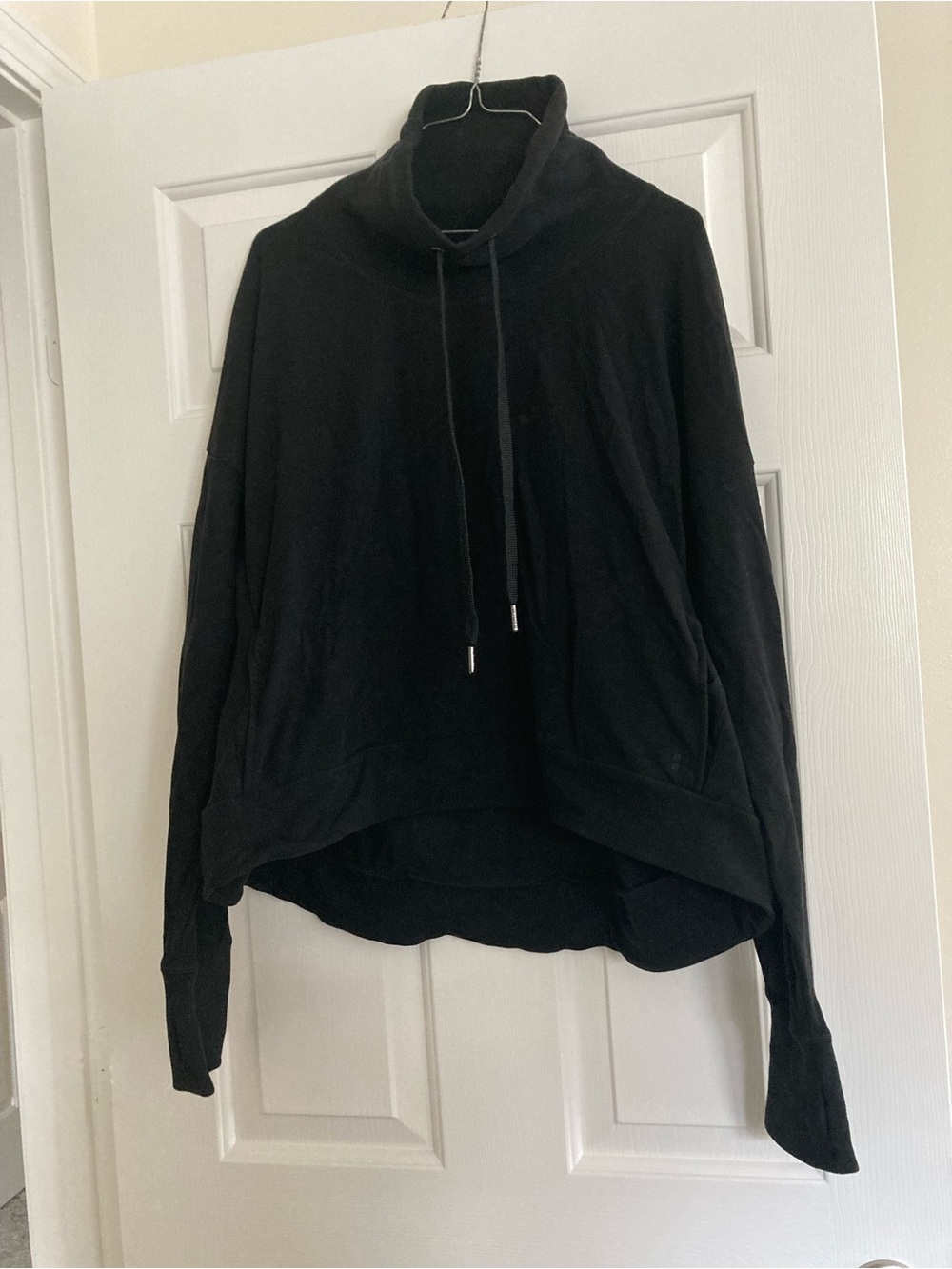 Sweaty Betty Sweatshirt Cowl Neck Fleece Cropped Pullover Sporty Women Sz XL NWT
